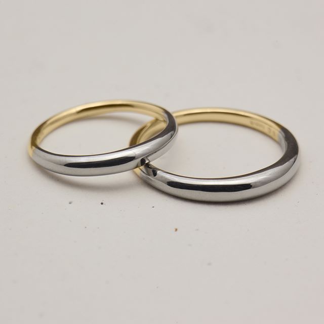 セミオーダー プラチナとK18の貼り合わせ